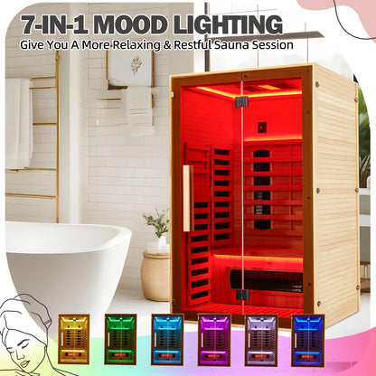 Infrared Sauna 2 Person with Versatile Infrared Heating Panels