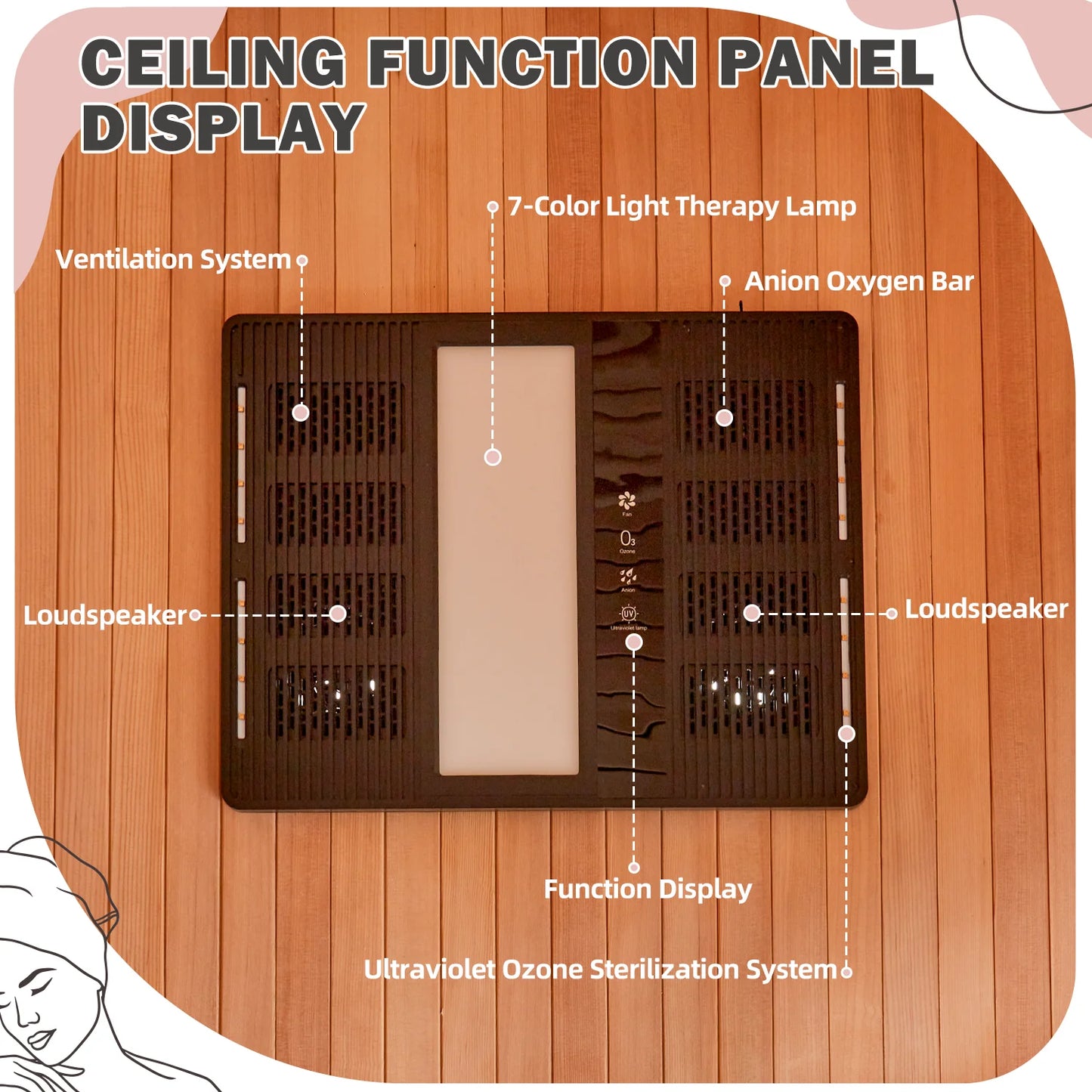 Infrared Sauna 2 Person with Versatile Infrared Heating Panels