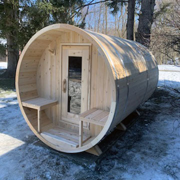 Serenity Barrel Sauna 4 person - With Heater