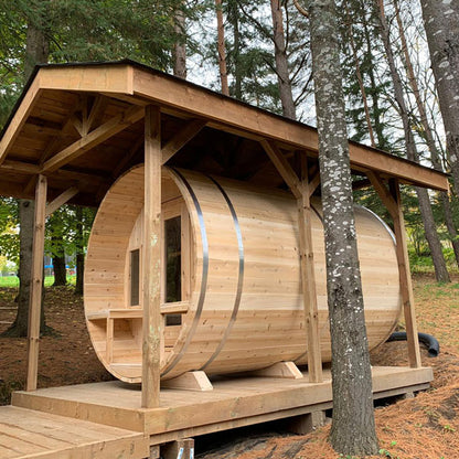 Tranquility Barrel Sauna 8 person - With Heater