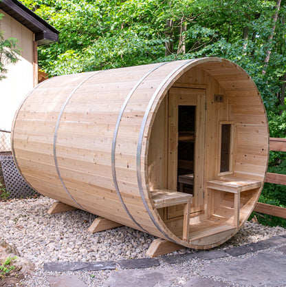 Tranquility Barrel Sauna 8 person - With Heater