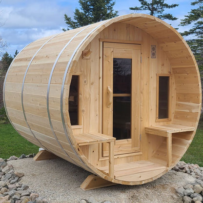 Tranquility Barrel Sauna 8 person - With Heater