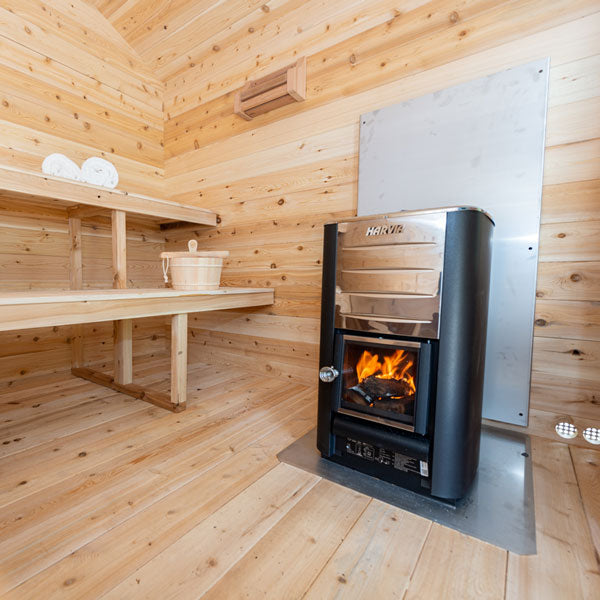 Georgian Cabin Sauna with Porch - With Heater