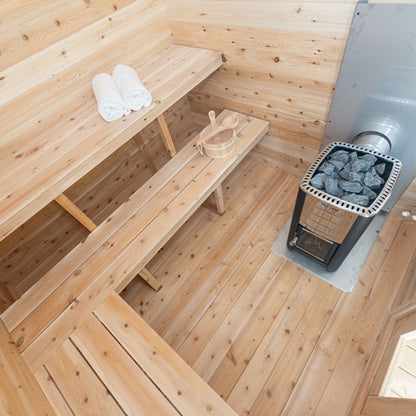 Georgian Cabin Sauna with Porch - With Heater