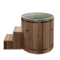 DCT Barrel - Plastic with Pacific Cedar Exterior Cold Plunge Tub - Chiller Sold Separately