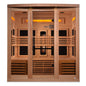 Golden Designs 6-Person Full Spectrum PureTech™ Near Zero EMF FAR Infrared Sauna with Himalayan Salt Bar (Canadian Hemlock)