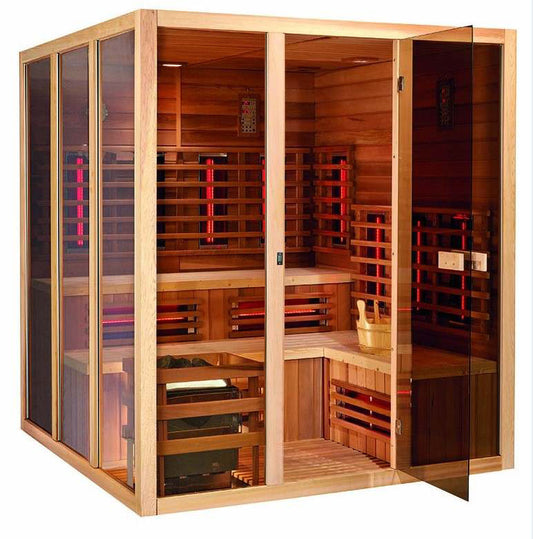 2 in 1 Infrared & Traditional/Steam Sauna - 4-6 Person