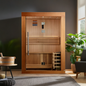 Golden Designs 2025 Updated "Sundsvall Edition" 2 Person Traditional Sauna - Canadian Red Cedar Interior and Pacific Premium Clear Cedar Exterior