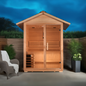 Golden Designs "Arlberg" 3 Person Traditional Outdoor Sauna -  Canadian Hemlock