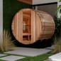 Golden Designs "St. Moritz" 2- Person Barrel Traditional Sauna -  Pacific Cedar