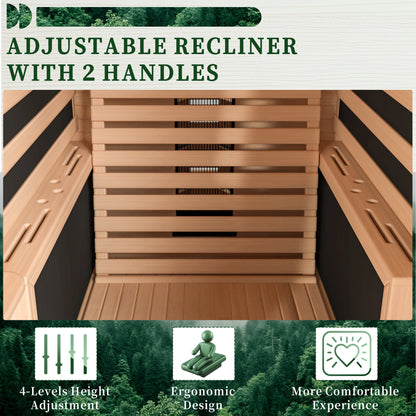 1 Person Infrared Sauna with Backrest